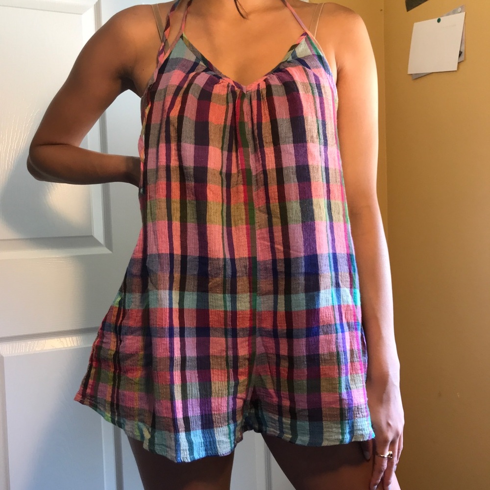 uo backless romper